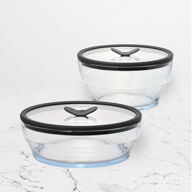 Anyday Clear Glass Cookware and Storage, Set of 4, Large