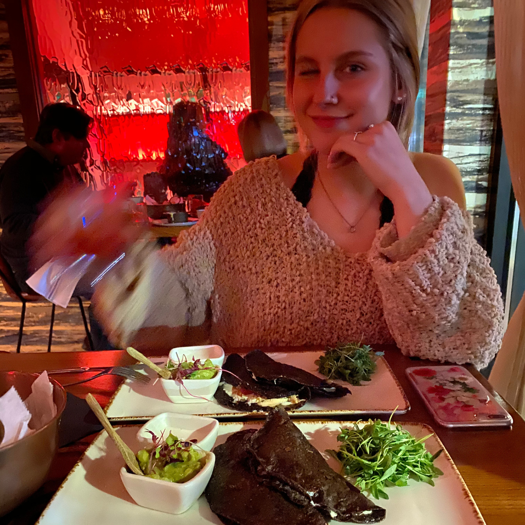 First ever date. Mexican restaurant. She got a quesadilla and I got one as well with a second power bowl.