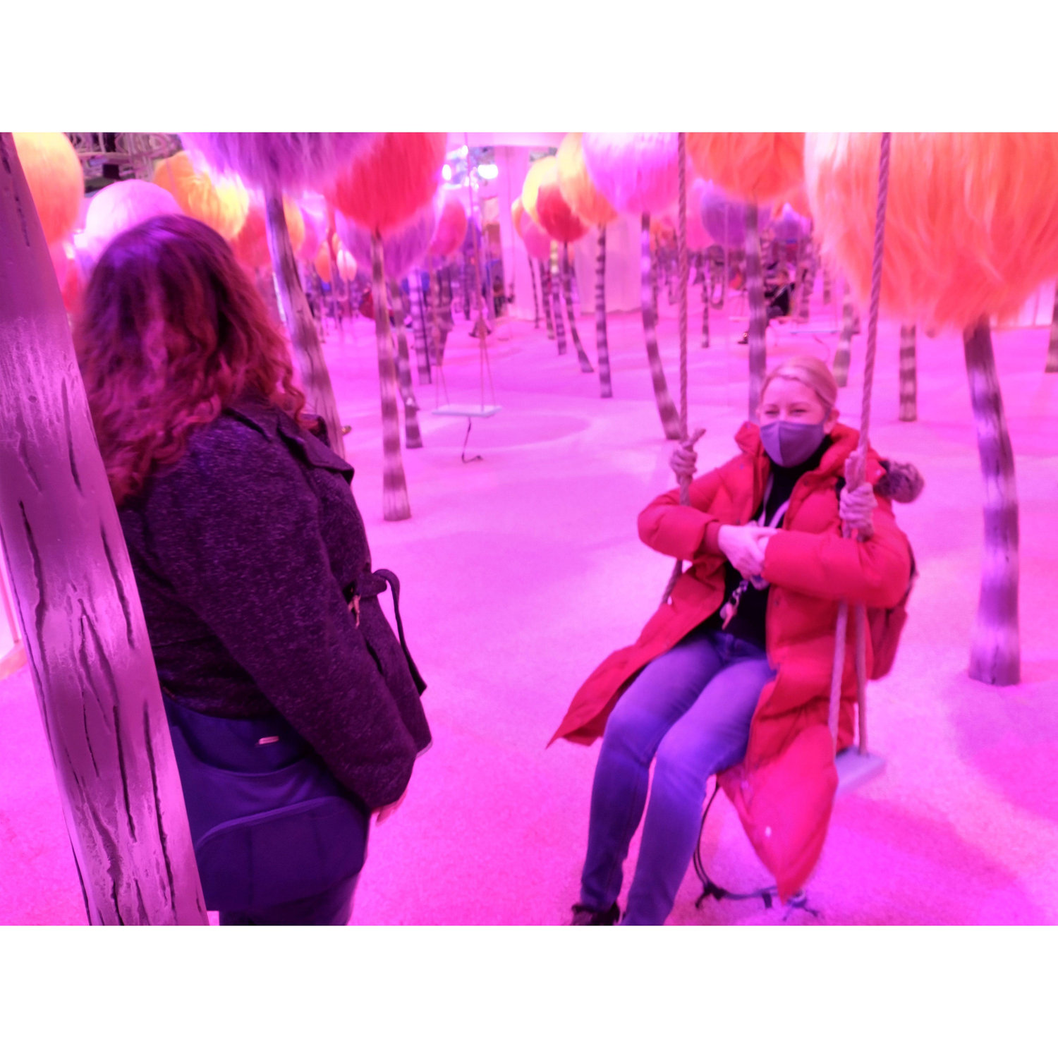 Natalie and Bonnie at a Dr. Seuss exhibit in Chicago. December 2021