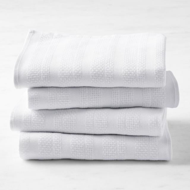 Williams-Sonoma All Purpose Pantry Towels, Kitchen Towels, Set of 4,  Drizzle Grey, 100% Cotton