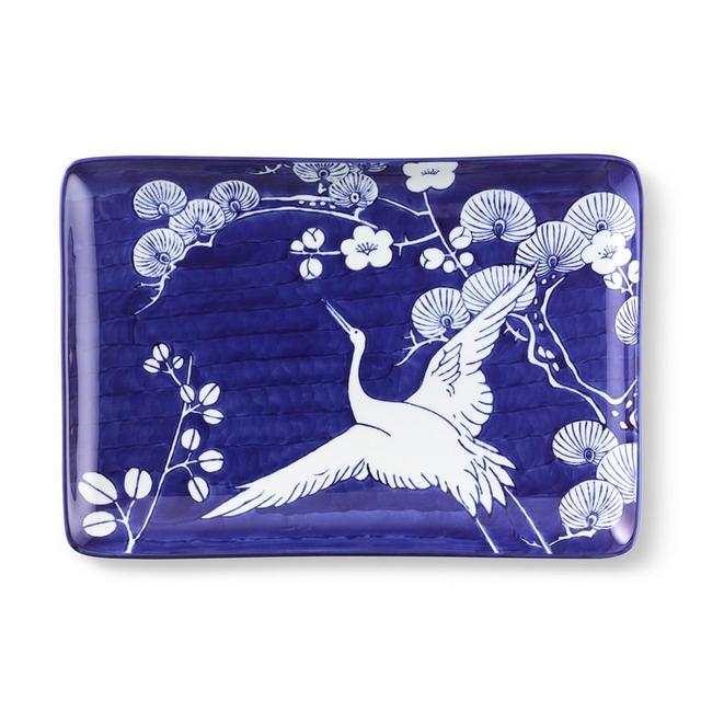 Japanese Garden Crane Platter
