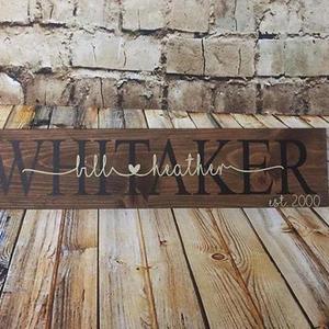 Personalized Wooden Sign - Custom Wedding Sign - Personalized Wedding Gift - Family Wooden Sign - Gift for Bridal Shower - Custom Wood Sign