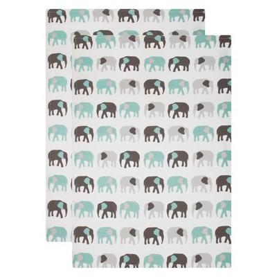 Kitchen Towel White And Aqua Set of 2 - Mu Kitchen