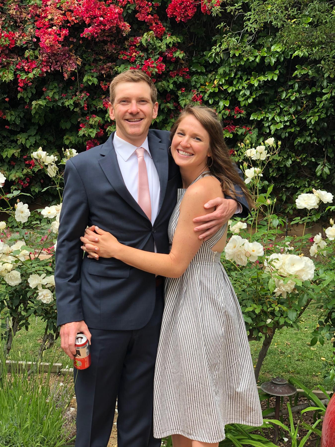 Celebrating at our friend's wedding, Mariah Childs Nagy and Dan Nagy, in Cardiff, California.
