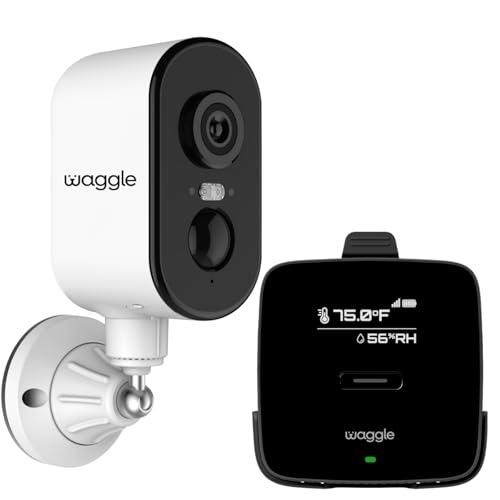 Waggle RV 4G LTE Pet Monitor Lite + 4G Cellular Security Camera - No WiFi? No Problem, Temperature & Humidity Monitor, Real-time Alerts - 2-Way Talk, Night Vision - Supports Verizon, AT&T & T-Mobile