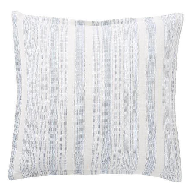 Hawthorn Stripe Cotton Sham, Euro, Blue