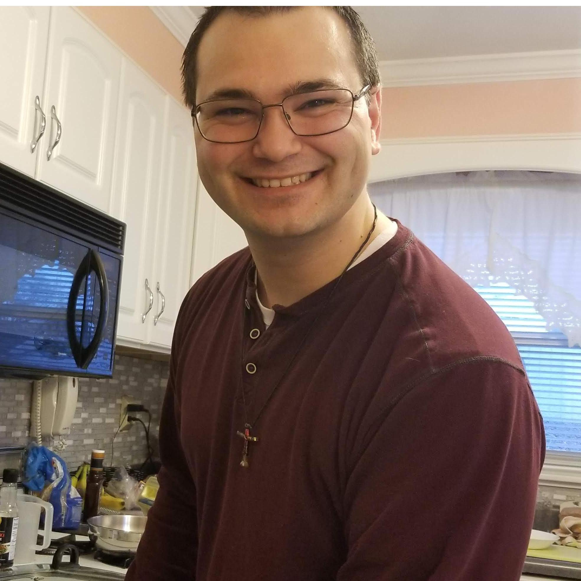 Brandon making Rebecca breakfast on her birthday