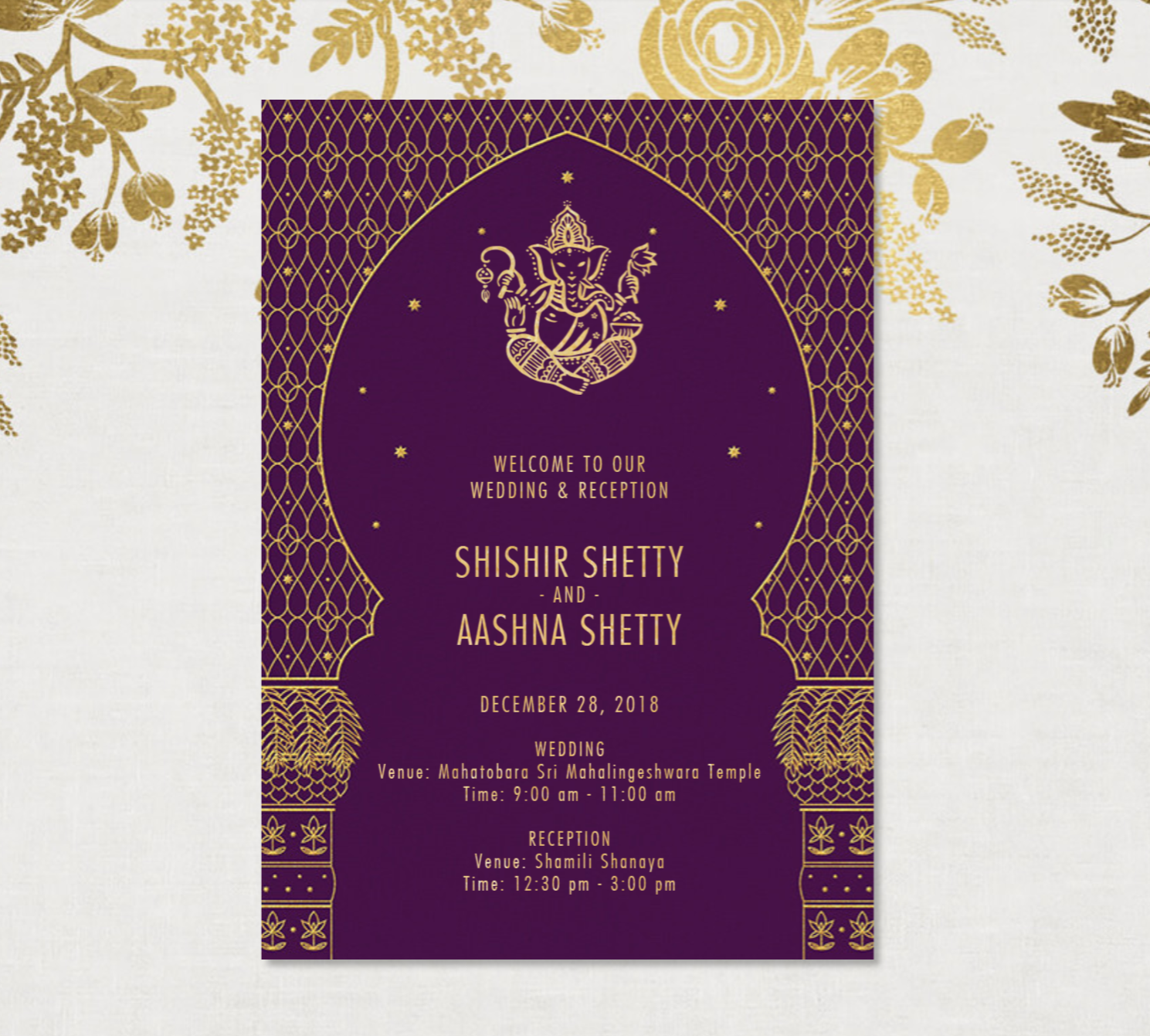 The Wedding Website of Shishir Shetty and Aashna Shetty
