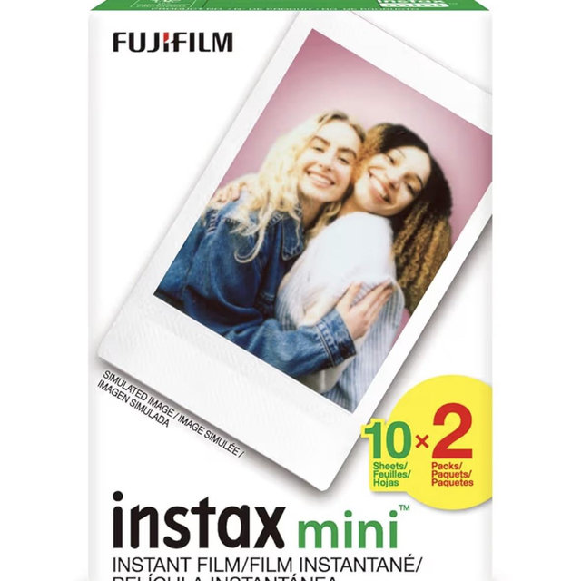 FUJIFILM Instax Mini Instant Film Twin Pack (White), 20 Photos
