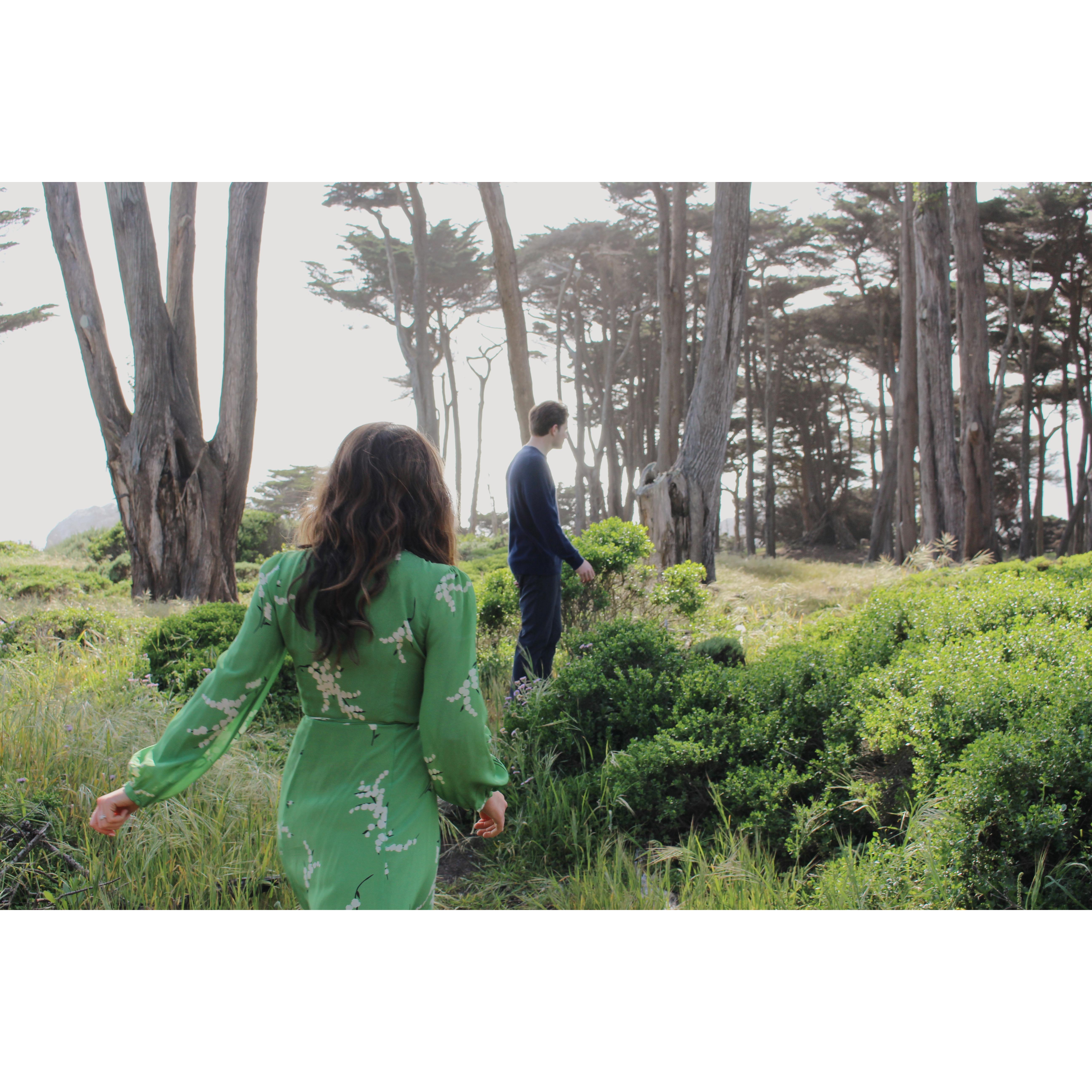 Our engagement photos (taken by Jen Rupey April 2nd, 2022)