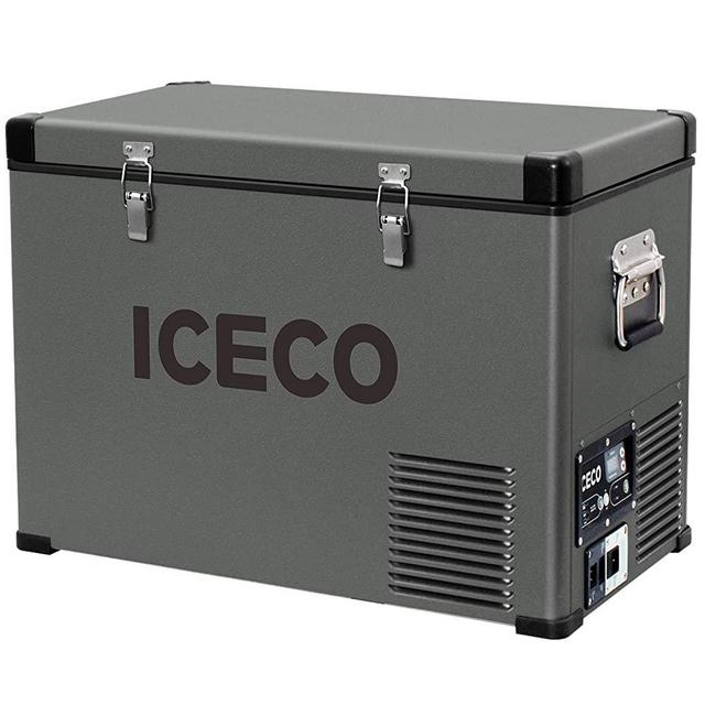 ICECO VL45 Portable Refrigerator with SECOP Compressor, 45Liters Platinum Compact Refrigerator, DC 12/24V, AC 110-240V, 0℉ to 50℉, Home & Car Use (without Insulated Cover)