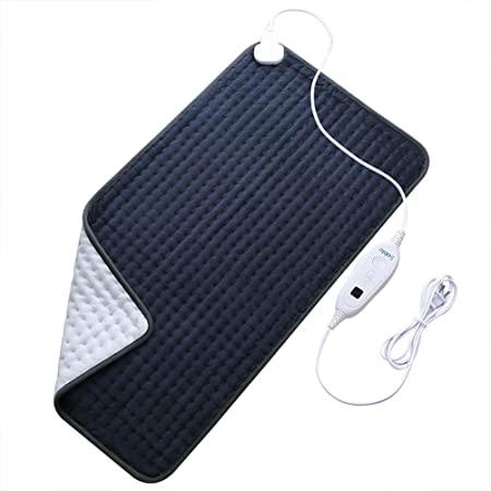 MIGHTY BLISS Large Electric Heating Pad for Back Pain and Cramps Relief -Extra Large [12"x24"] - Auto Shut Off - Heat Pad with Moist & Dry Heat Therapy Options - Hot Heated Pad