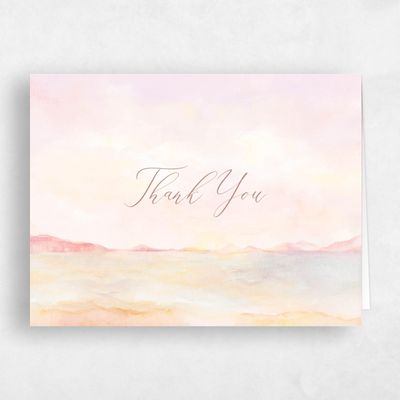 Soft Pink Wedding Thank You - Andalusia Landscape