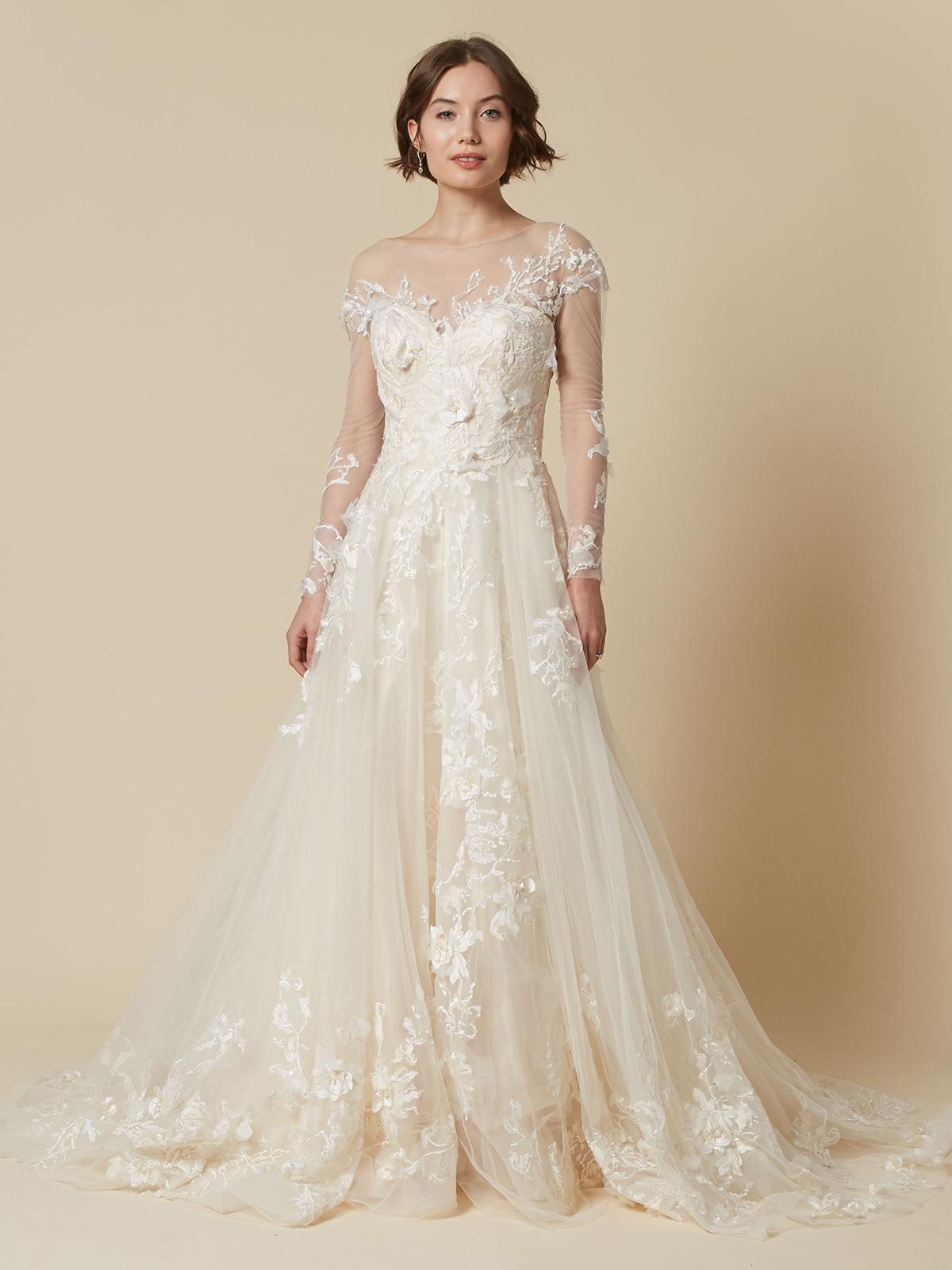 lace organza wedding dress