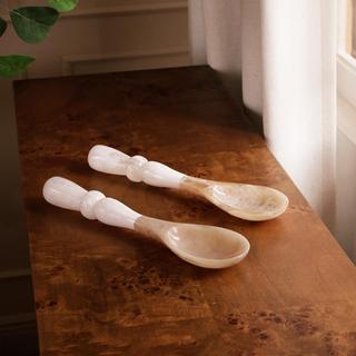Resin Alabaster Salad Servers