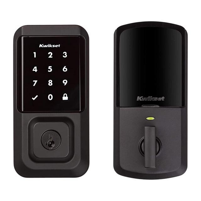 Kwikset 99390-004 Halo Wi-Fi Smart Lock Keyless Entry Electronic Touchscreen Deadbolt Featuring SmartKey Security, Iron Black