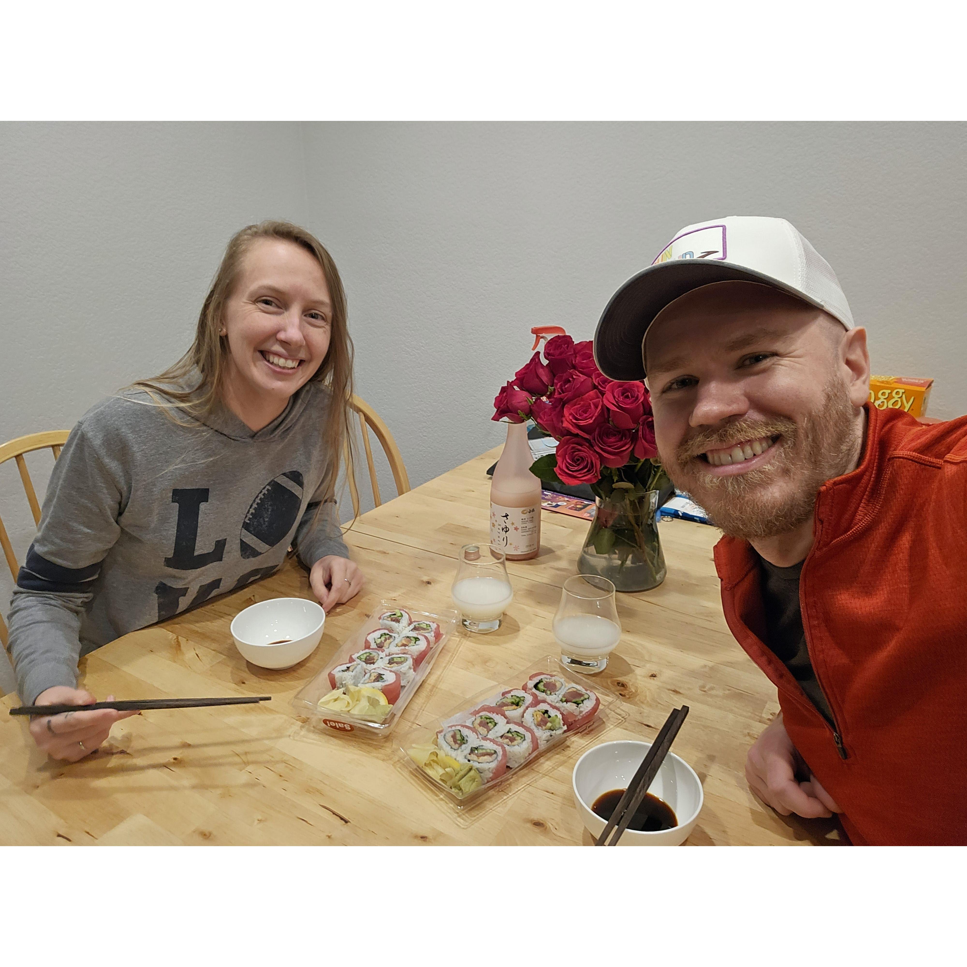 Valentine's Day 2024. 

Sierra spent it with her love (sushi).
