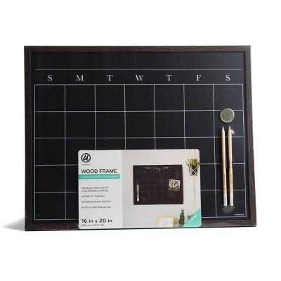 Wood Frame Chalkboard Calendar - UBrands