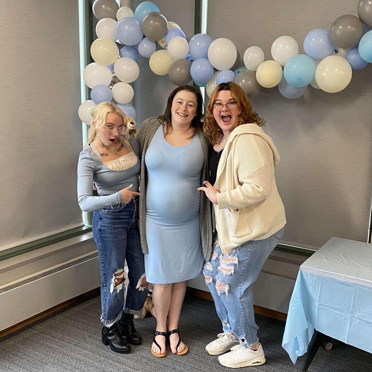 Sydney and Alli at Shannon's baby shower