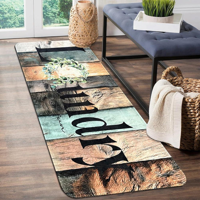 Laundry Room Organization, 20"X47" Non-Slip Laundry Room Runner, Waterproof Kitchen Floor Mat Cushioned Comfort Standing Mat, Low-Pile Soft Rug Runner for Entryway Bedroom Living Room Bathroom
