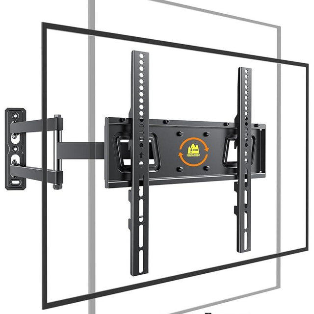 Landscape to Portrait Rotating TV Wall Mount for Vertical Mounting of Displays,Menu Wall Board Mount for 26-65" TVs Holds 88 lbs, Full Motion Corner TV Mount Height Adjusted,VESA 400x400,FORGINGMOUNT