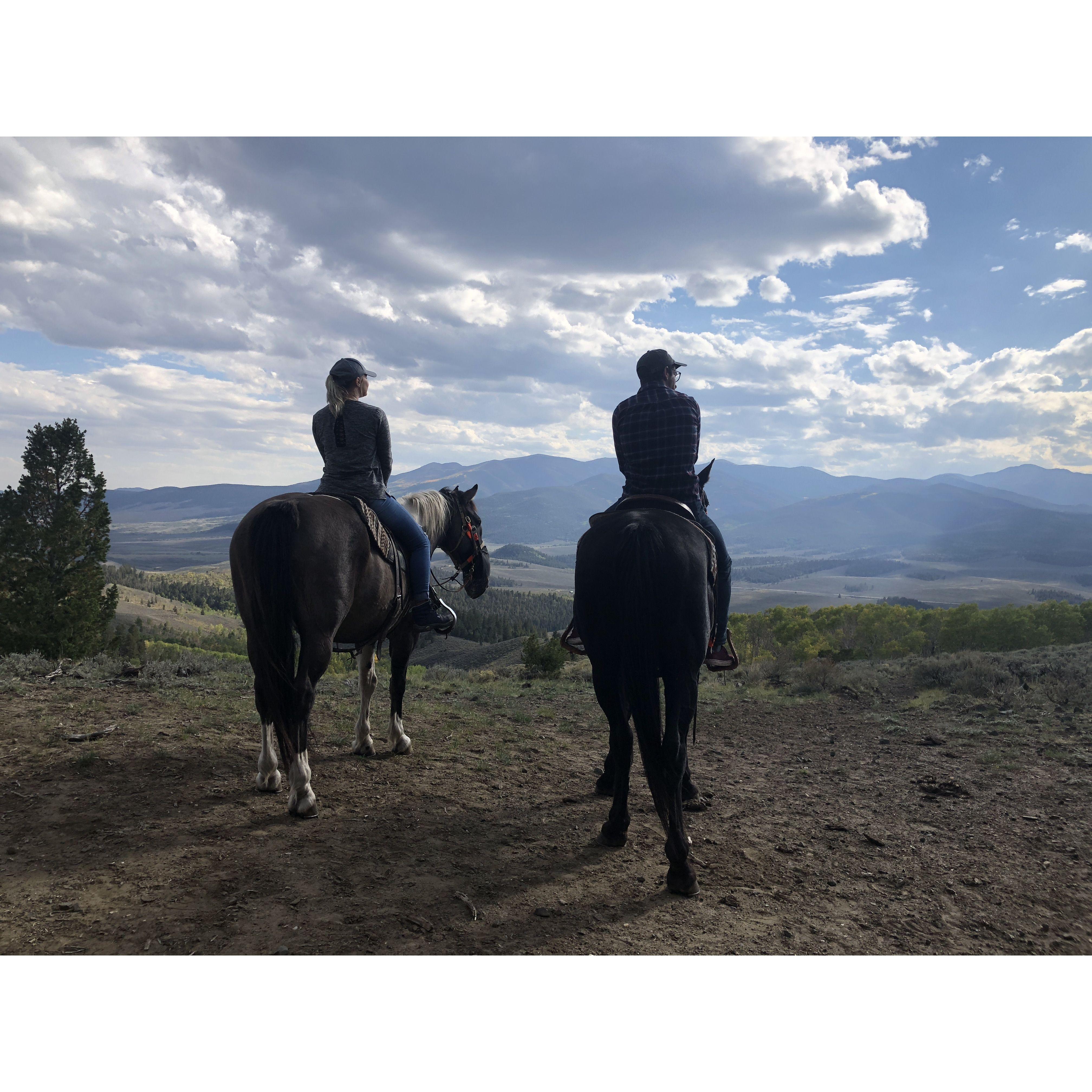 Our first horse riding through the mountains in Colorado near Salida/ Sept 18th, 2018