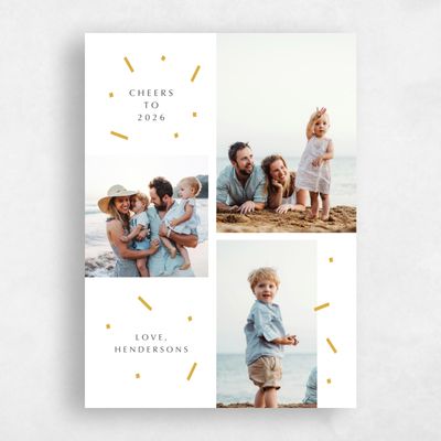 Mustard, White Holiday Card - Newbold