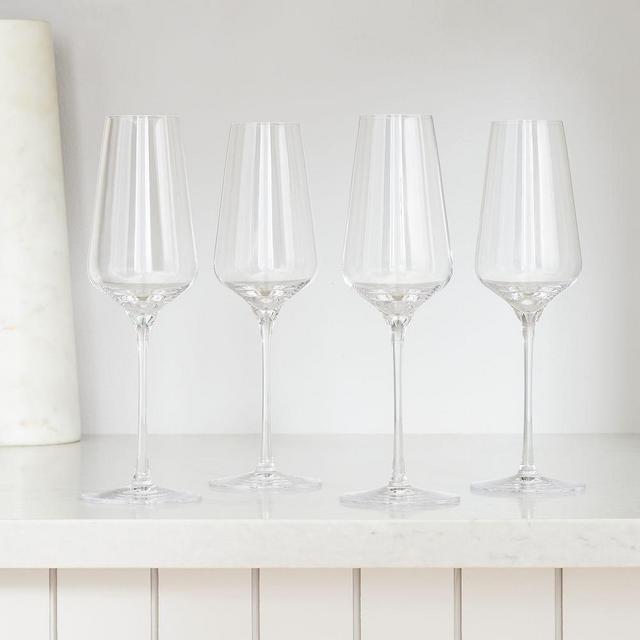 Starlight Stemware, Champagne, Glass, Clear, Set of 4