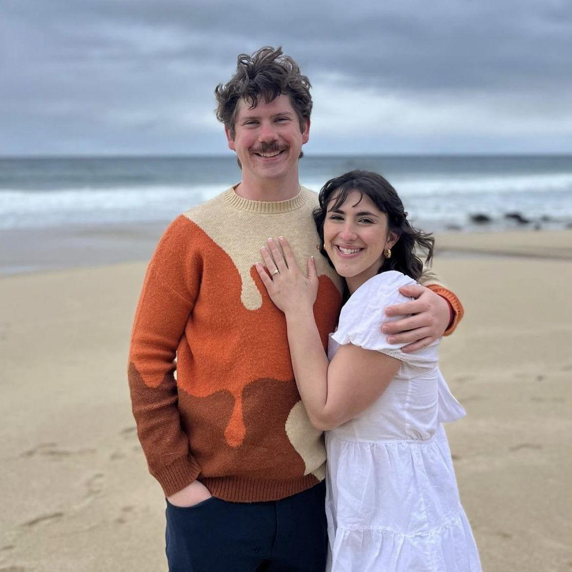 Right after we got engaged in California!