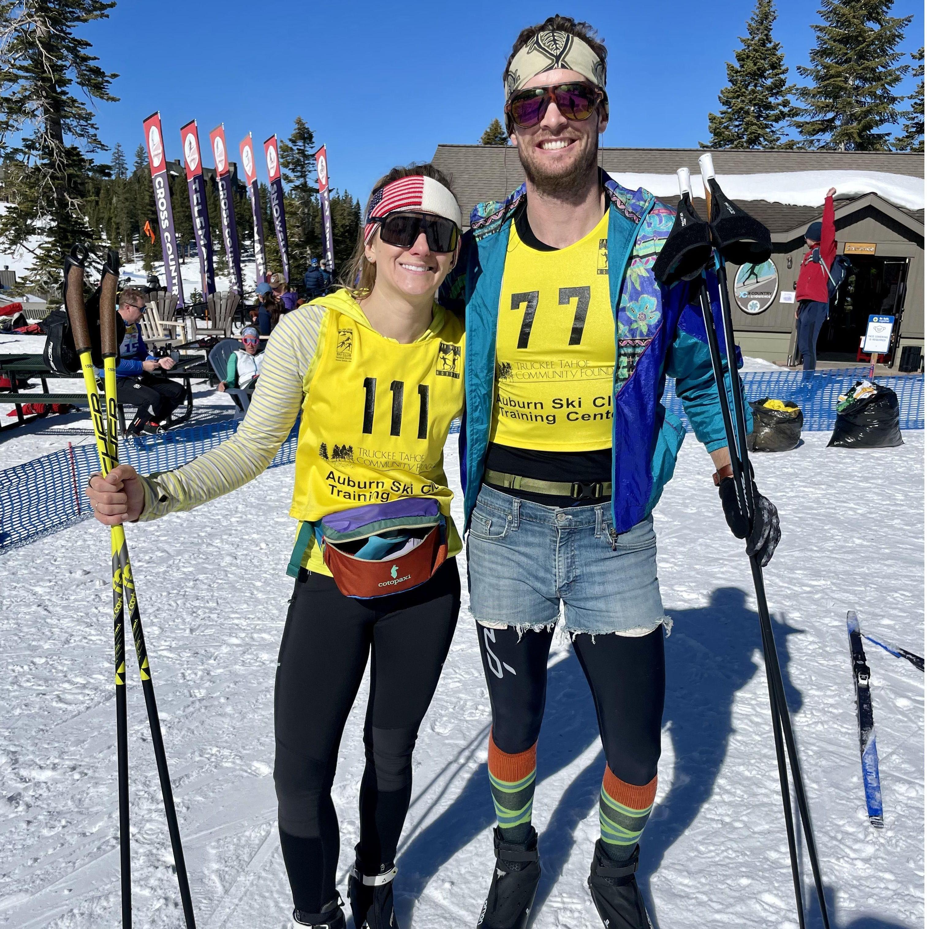 That time we signed up for a xc ski race after about our 5th time on xc skis
