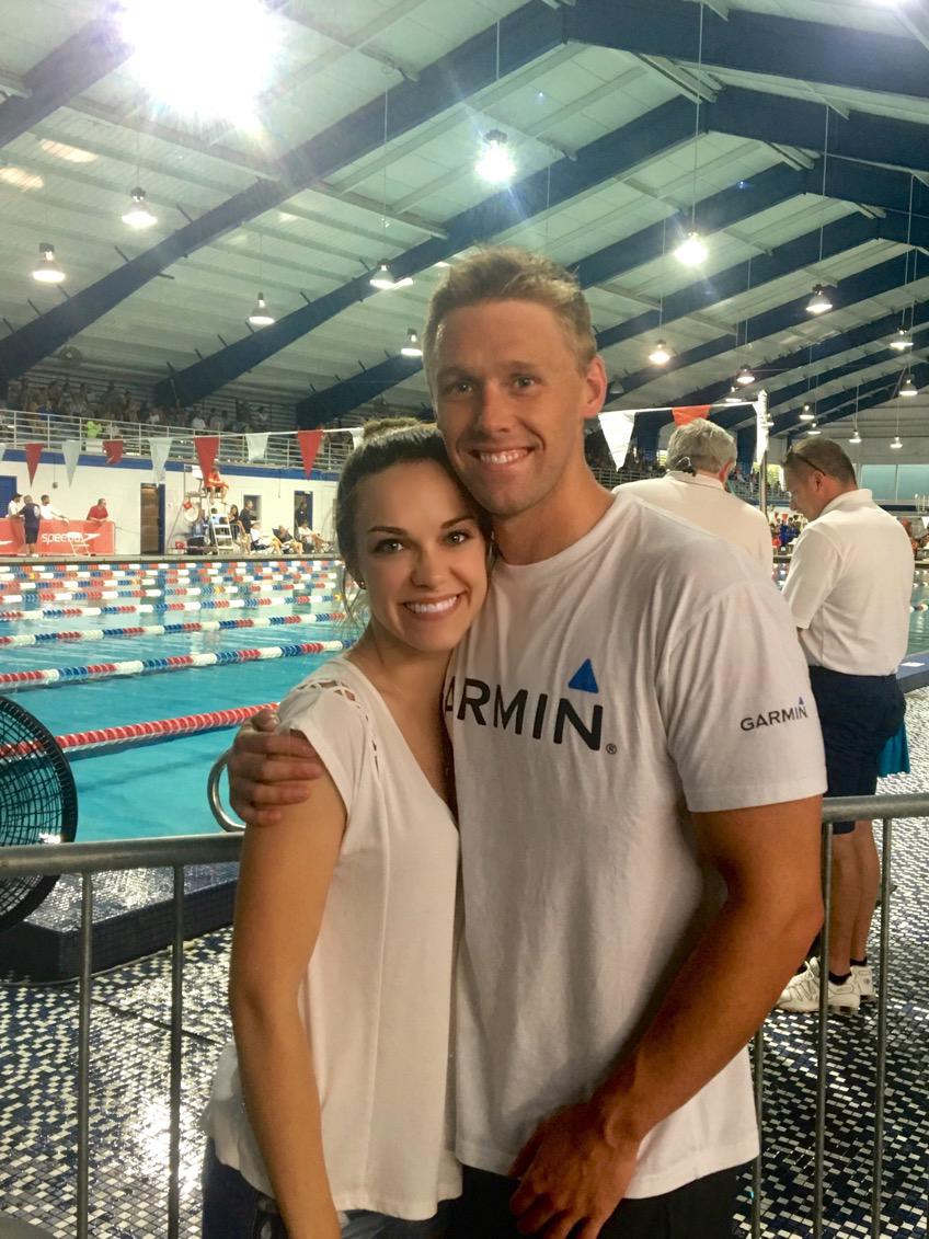 At one of Jared's swim meets!