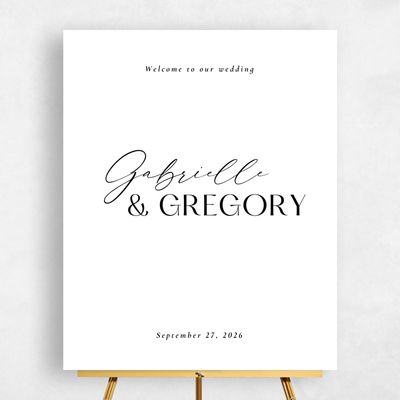 White Wedding Sign - Sundell Portrait