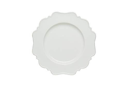 Red Vanilla Pinpoint White Salad Plate 8", Set of 6, 1, None