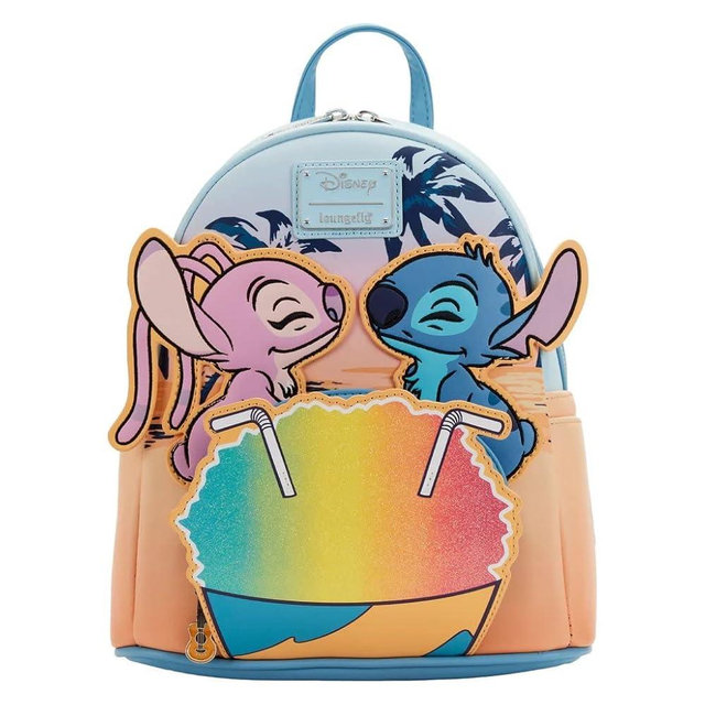 Loungefly Disney Lilo and Stitch Snow Cone Date Night Womens Double Strap Shoulder Bag Purse