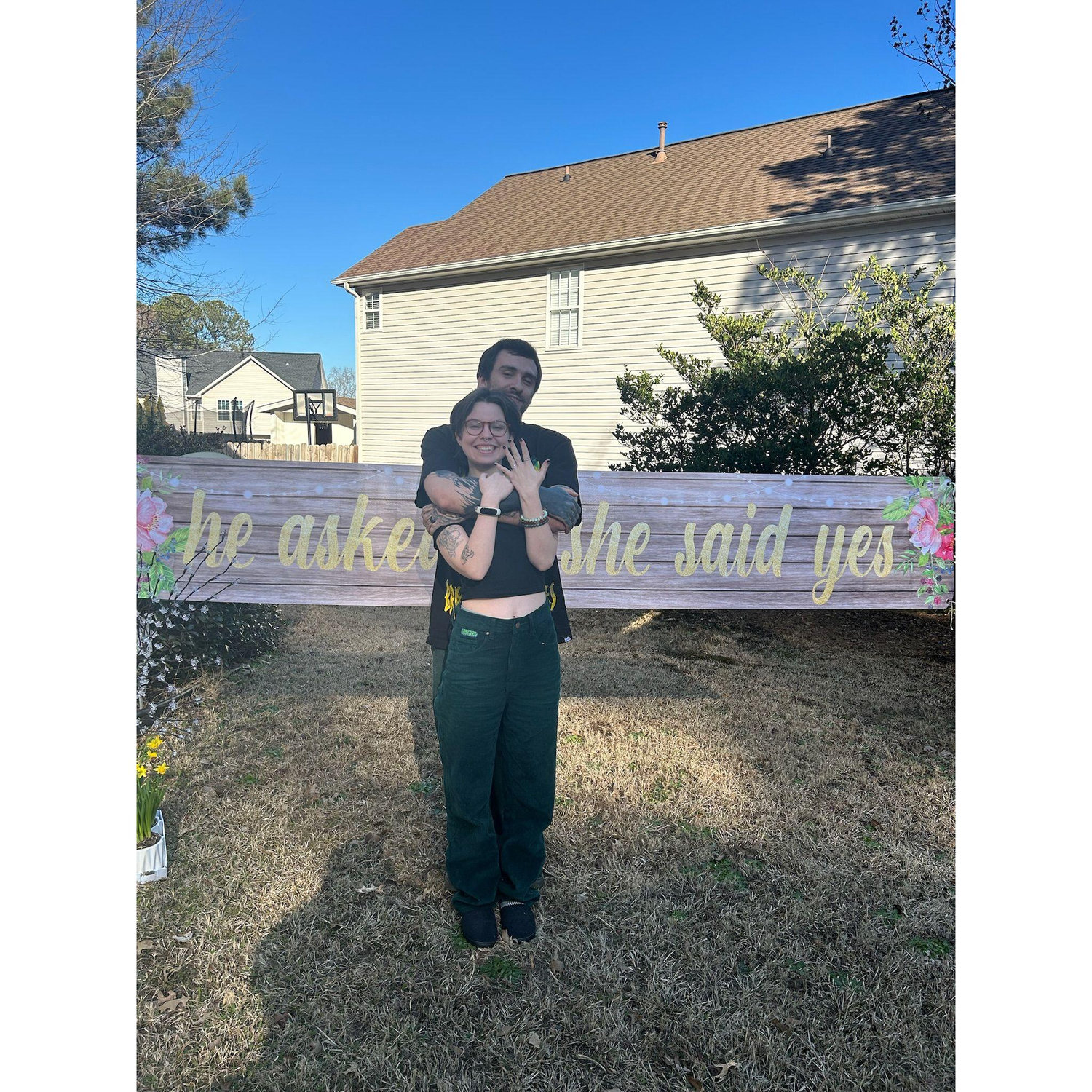 Right after getting engaged, our family and friends surprised us with an engagement party.