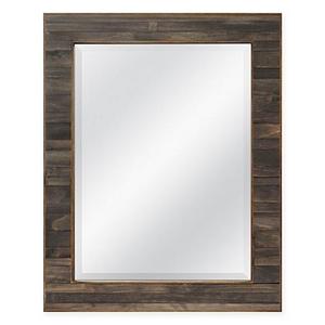 Walnut Plank 23.5-Inch x 29.5-Inch Rectangular Mirror in Brown