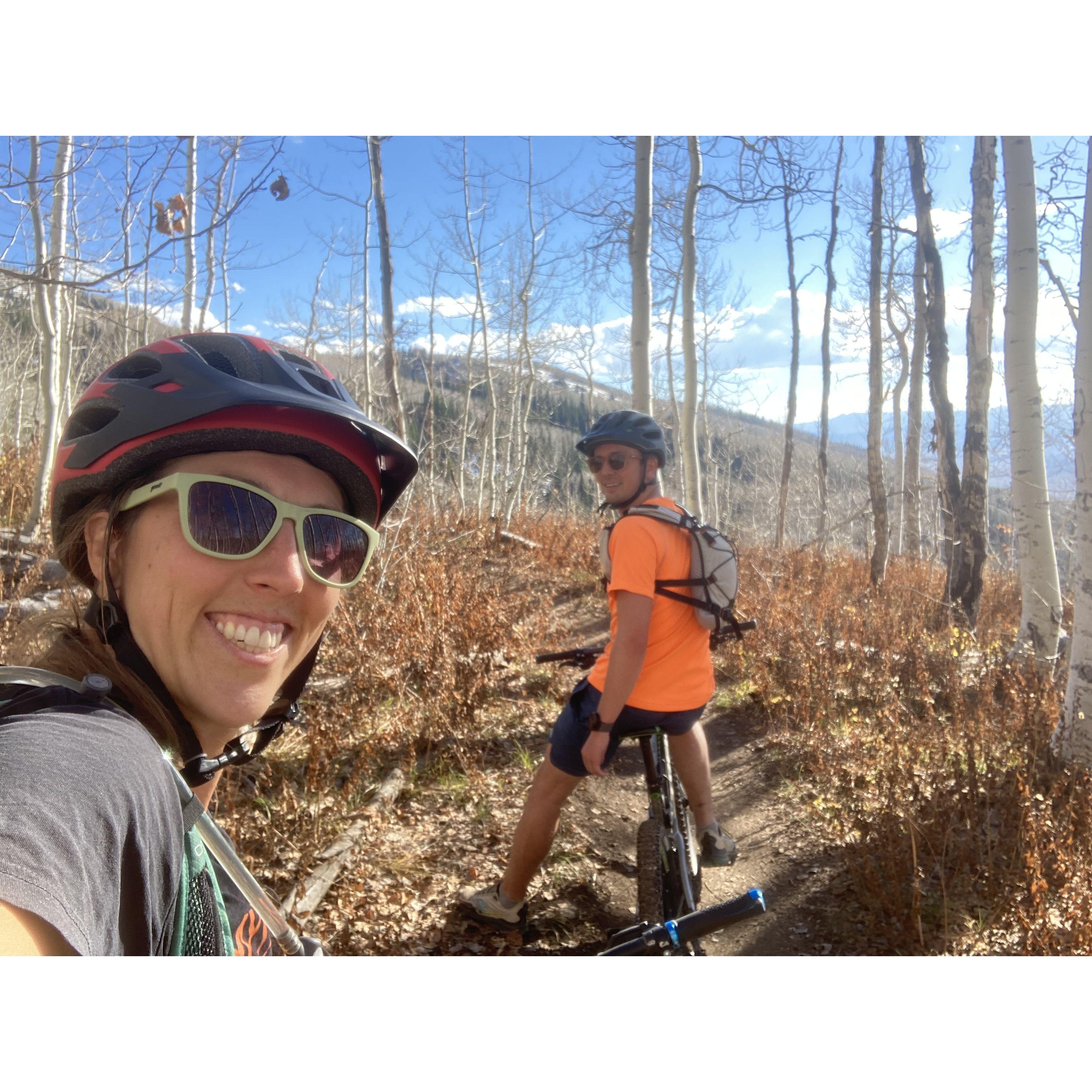 First time mountain biking together