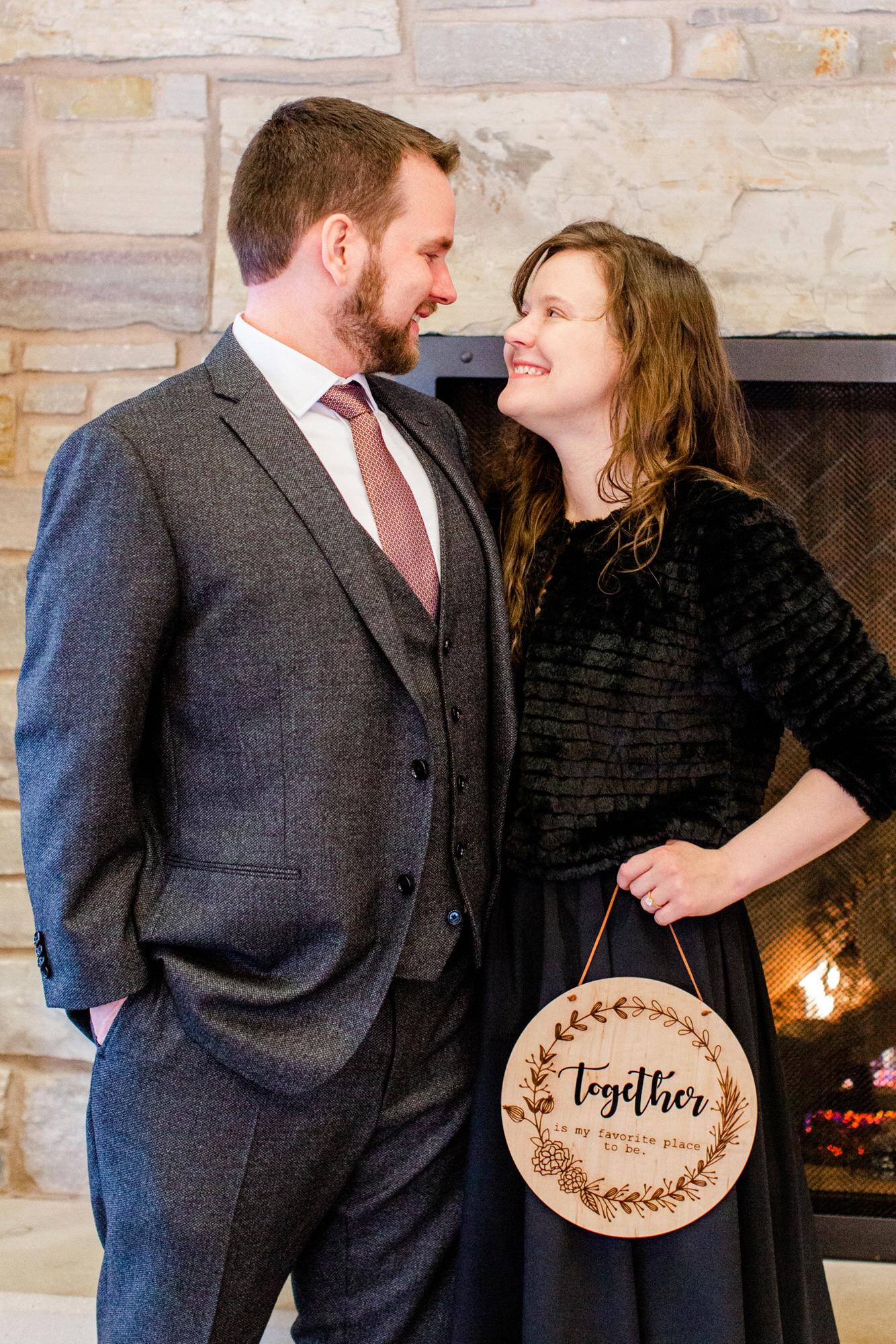 Engagement Photos at Silverwood Park in St. Anthony, MN - December 7, 2019 (photo credit: Katzie & Ben Photography)