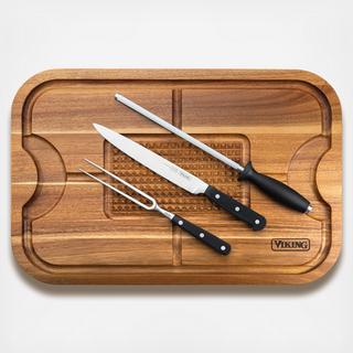 Acacia 4-Piece Carving Board Set