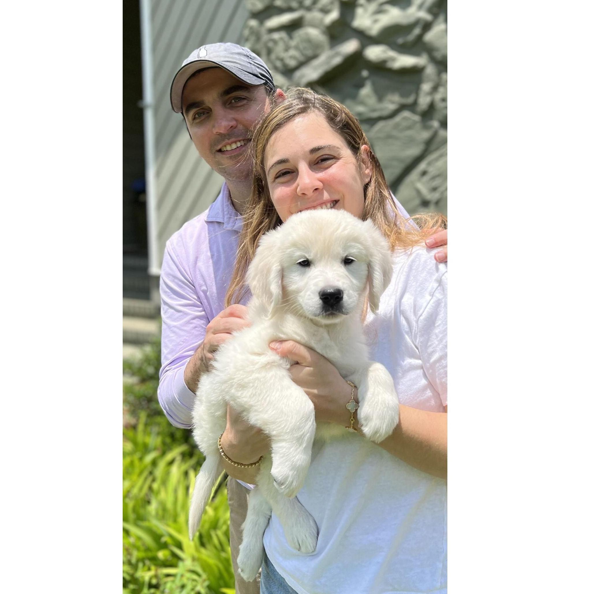 Picking up baby Arnie in Alabama