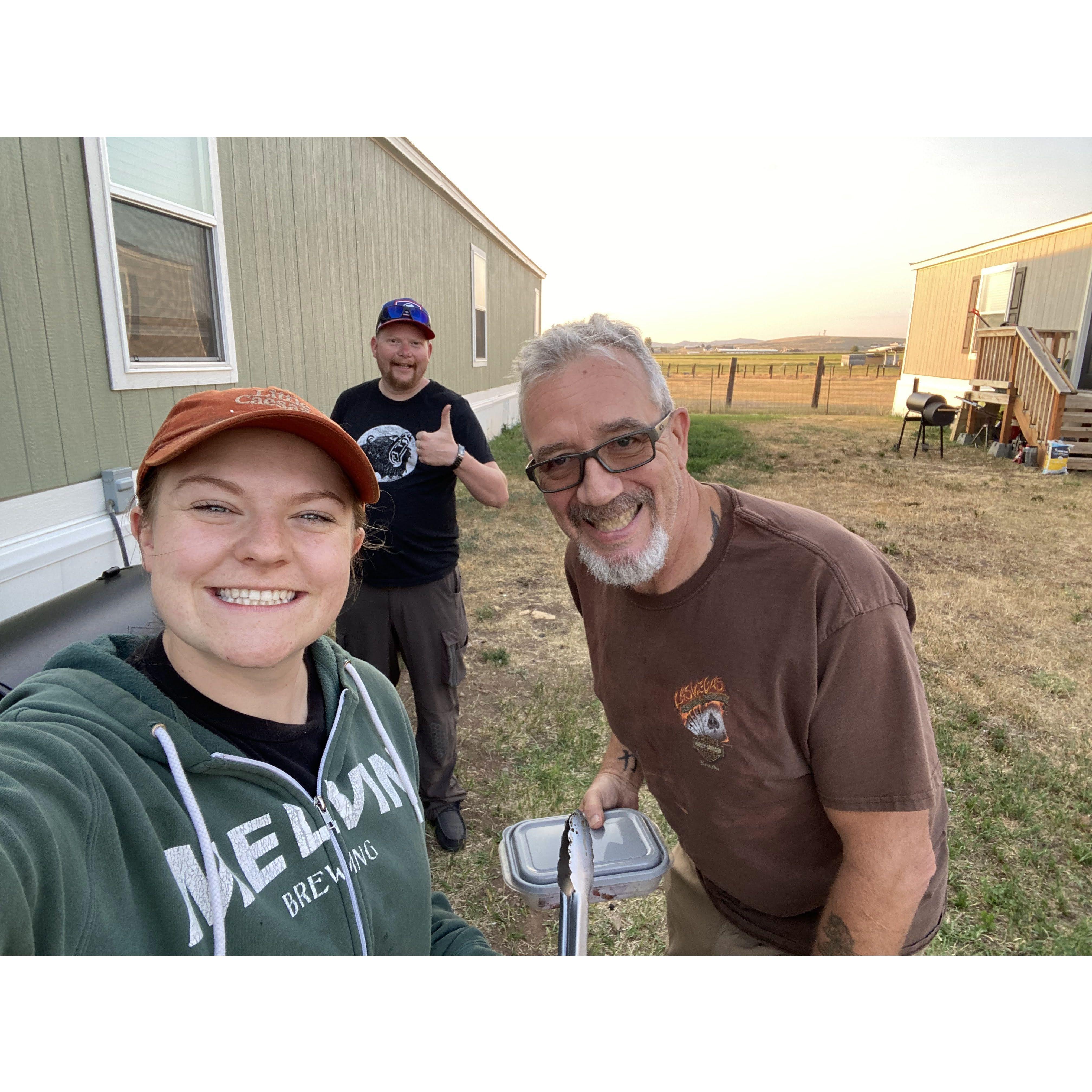 Jack came by for some steaks, Kelten is amazing with the smoker.
