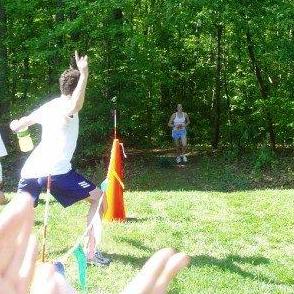Joe has always been Katie's biggest cheerleader, half marathon, 2007.