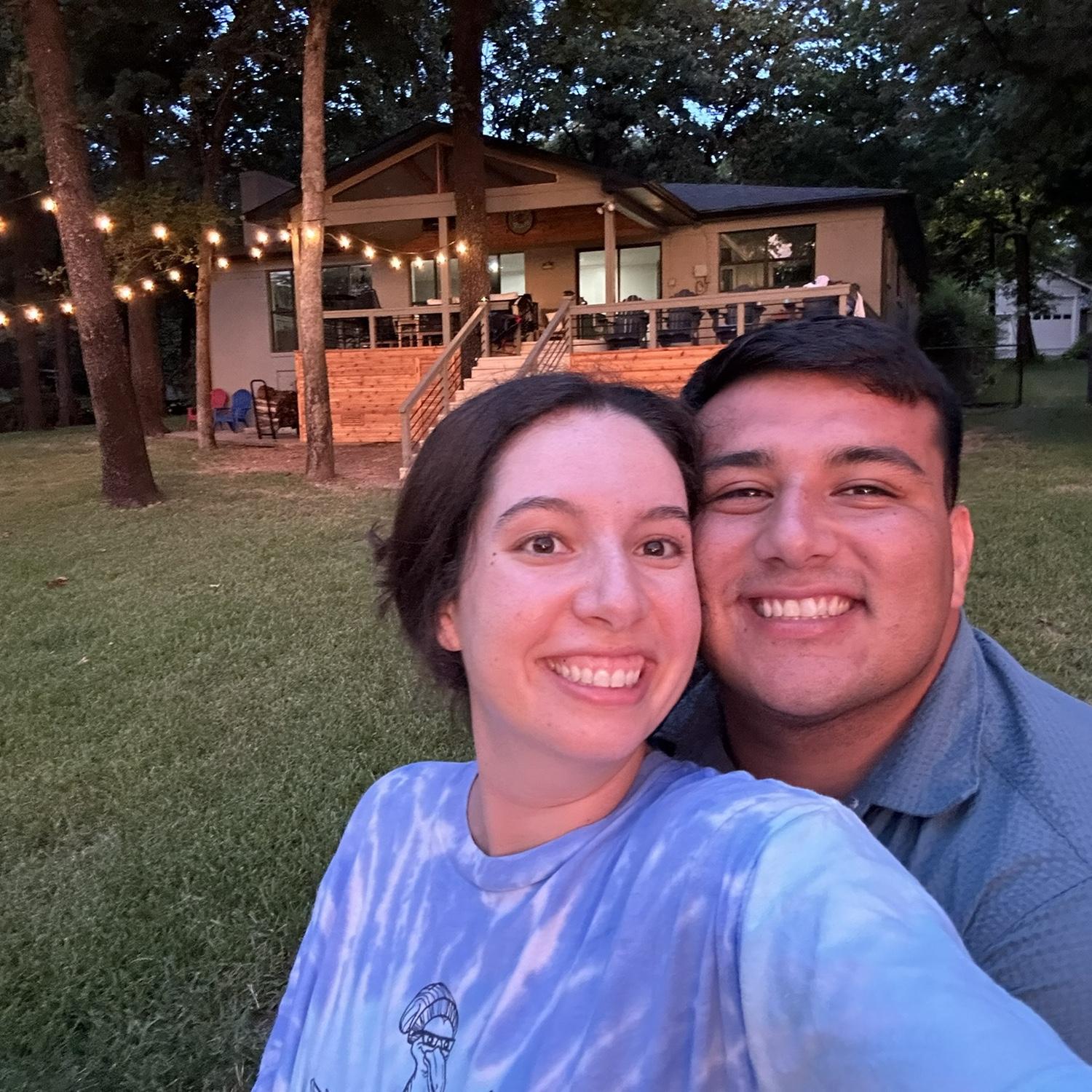 Celebrating our engagement & the 4th of July at the Hancher lake house!