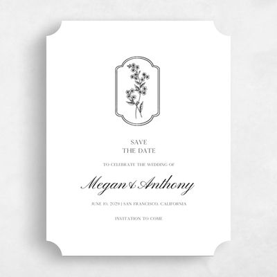 White Ticket Wedding Save the Date - Pino Portrait