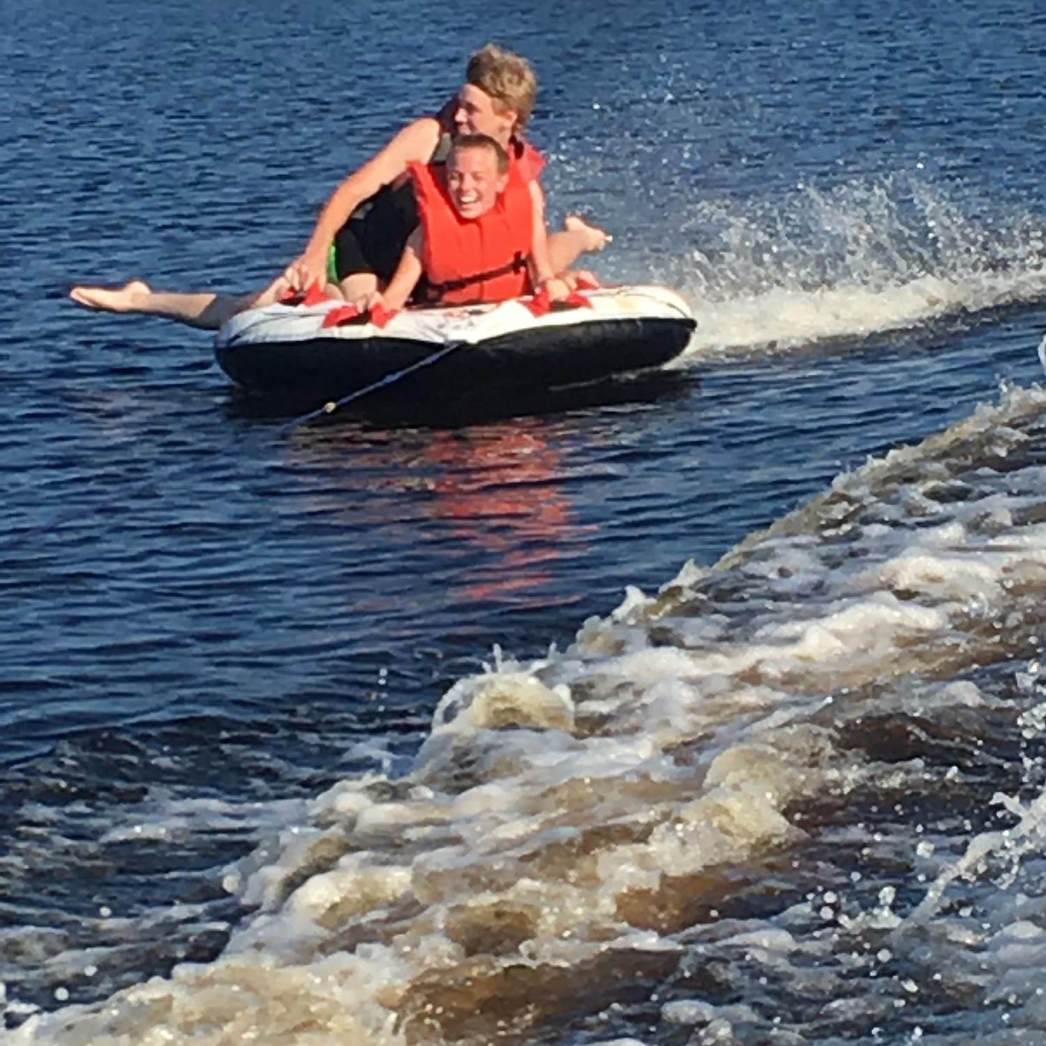 2017- Tubing at the Slovensky lake house!