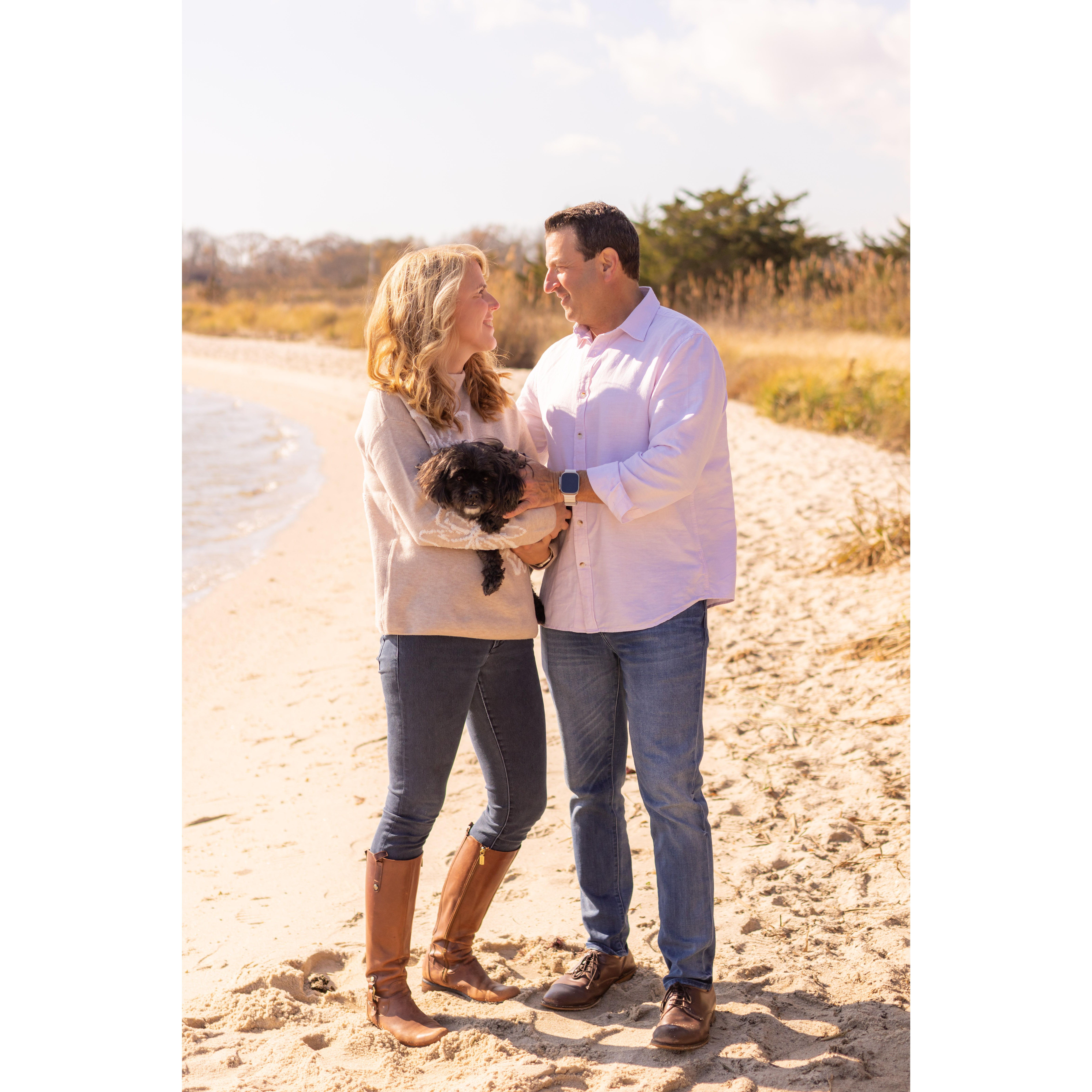 Engagement photo shoot...with Bentley! @Maggie Tittler Photography