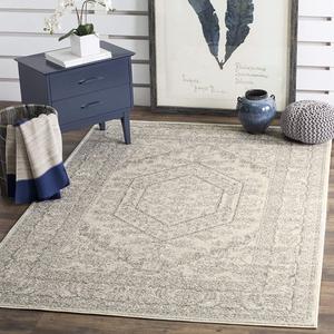 Safavieh Adirondack Collection ADR108B Ivory and Silver Oriental Vintage Medallion Area Rug (8' x 10')