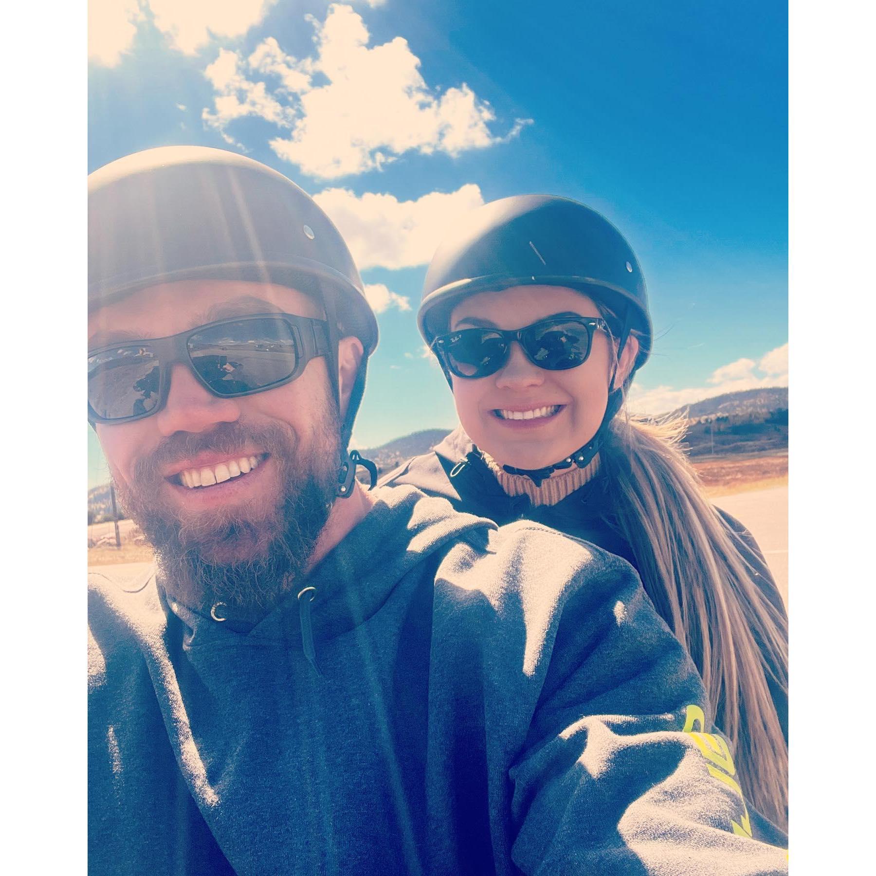 Motorcycle ride to see the fall leaves