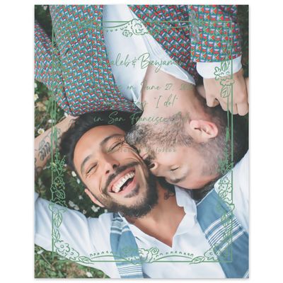 Green Wedding Digital Save the Date - Oia Photo