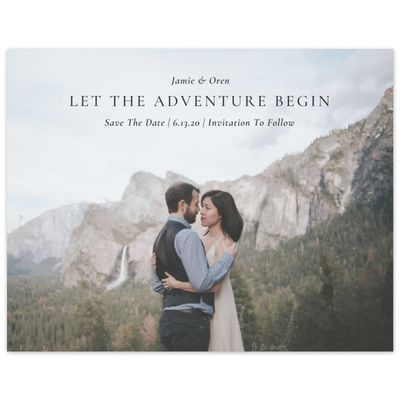 Grey Winter Wedding Digital Save the Date - Deepcreek Landscape